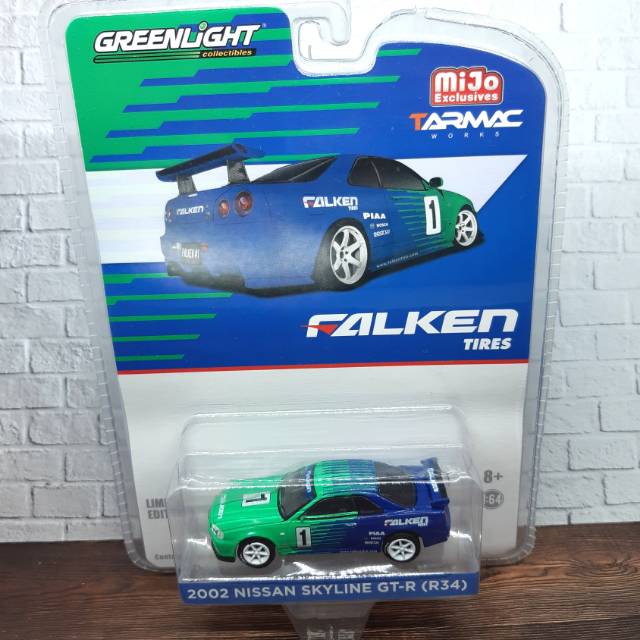 Greenlight Tarmac Falken 2002 Nissan Skyline GTR R34 Original By Greenlight