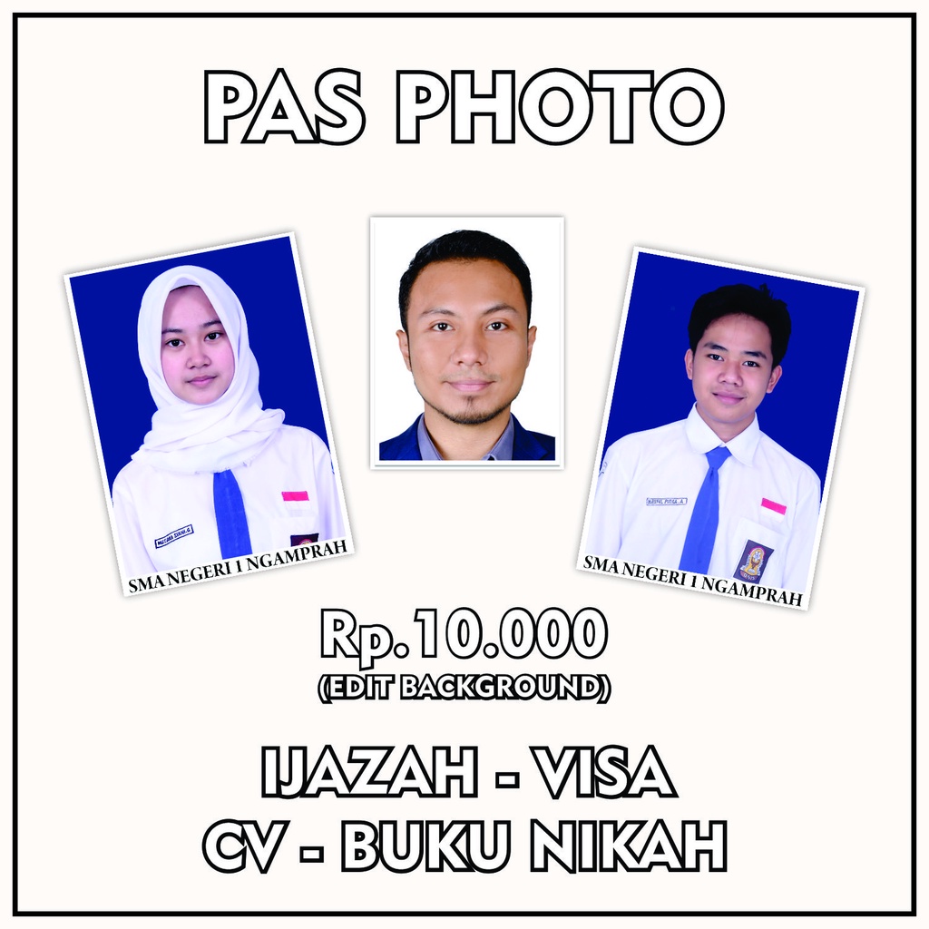 Cetak Paket Pas Foto Visa Profesional Doff Matte