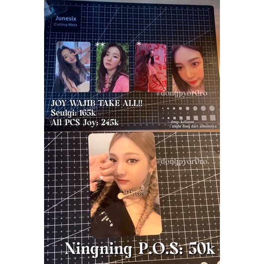 REDVELVET AESPA SEULGI JOY NINGNING MIRAE DONGPYO YUBIN LIEN KHAEL X1 PHOTOCARD FMR SAVAGE HELLO