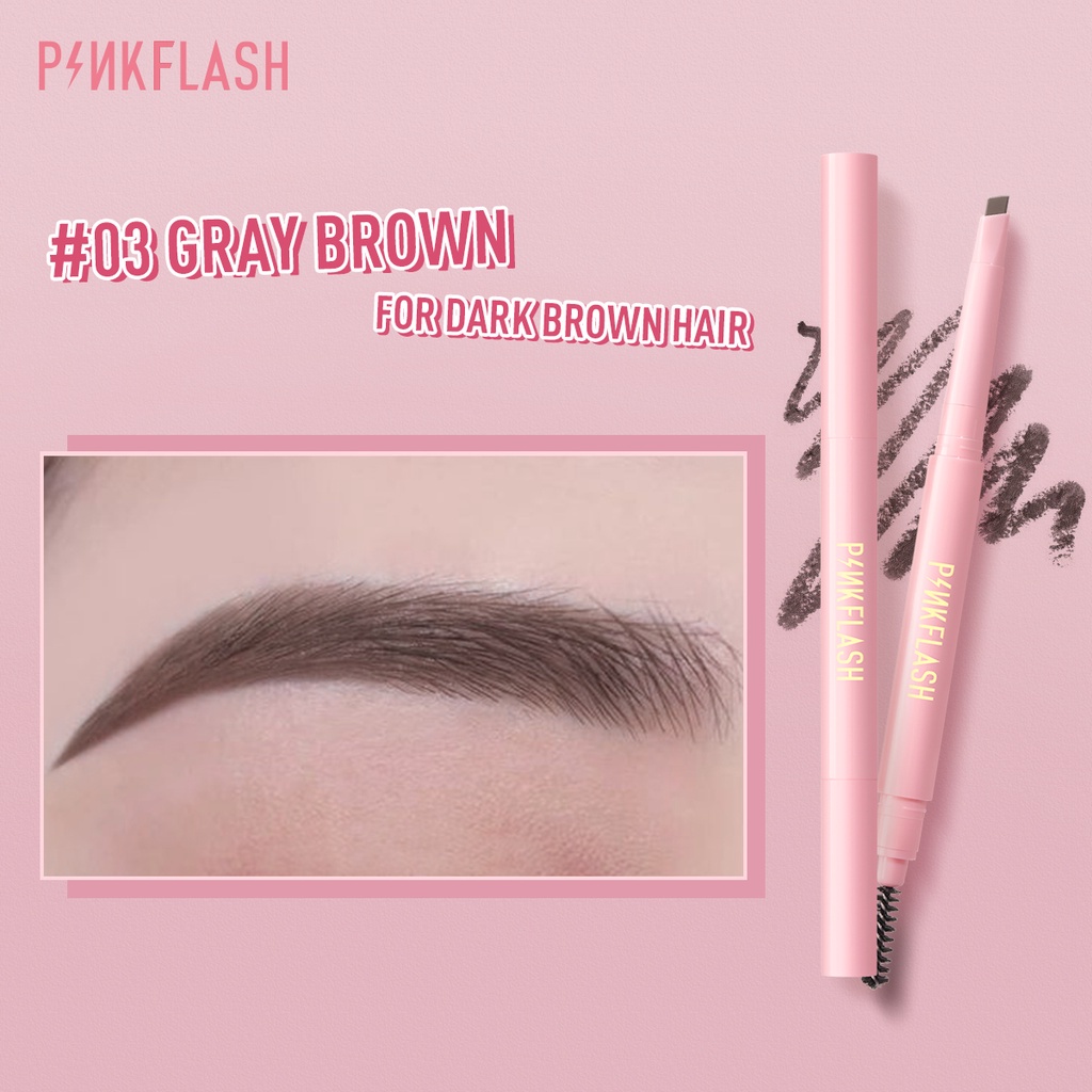 PINKFLASH Eye Makup Set 3 Shades Eyeshadow Matte Liquid Lipstik Ombrelips Tahan air Tahan lama Eyebrow Eyeliner Mascara