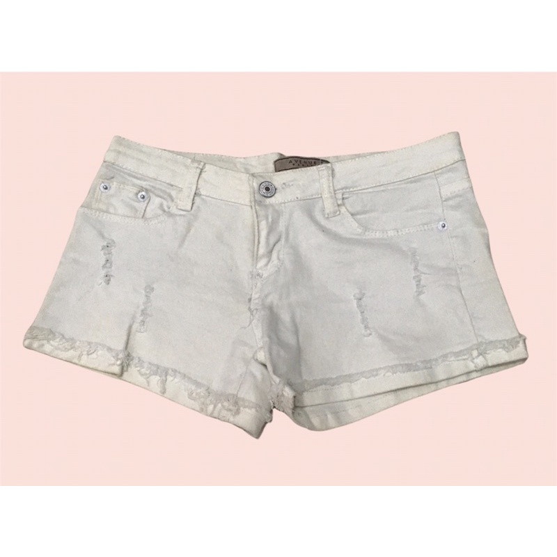 Celana pendek hot pants putih tulang Avenue