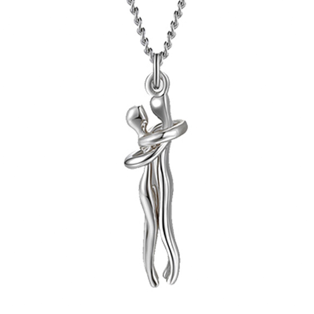 Hu Hu Hu Hu Hu Alat Bantu Pasang Kacamata♡ Kalung Rantai Choker Dengan Liontin Bentuk Penari Hug Untuk Priawanita