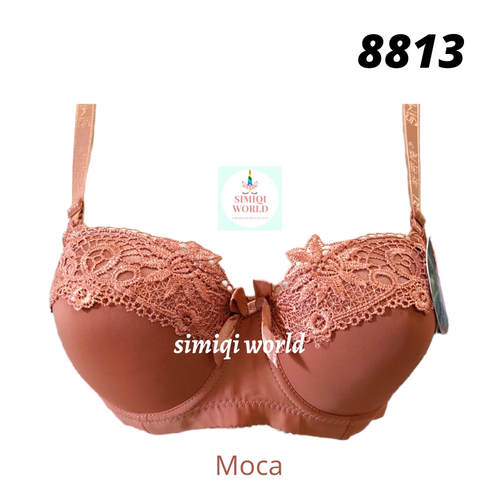 Bra Simiqi 8813 Bh Kawat Push Up Kait 3 Busa Sedang SIZE 36.38.40.42 Cup Setara Cup B BH Wanita TOKO KEANULOVA