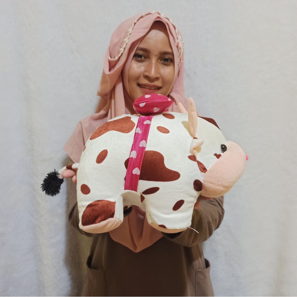 Boneka sapi motif S murah