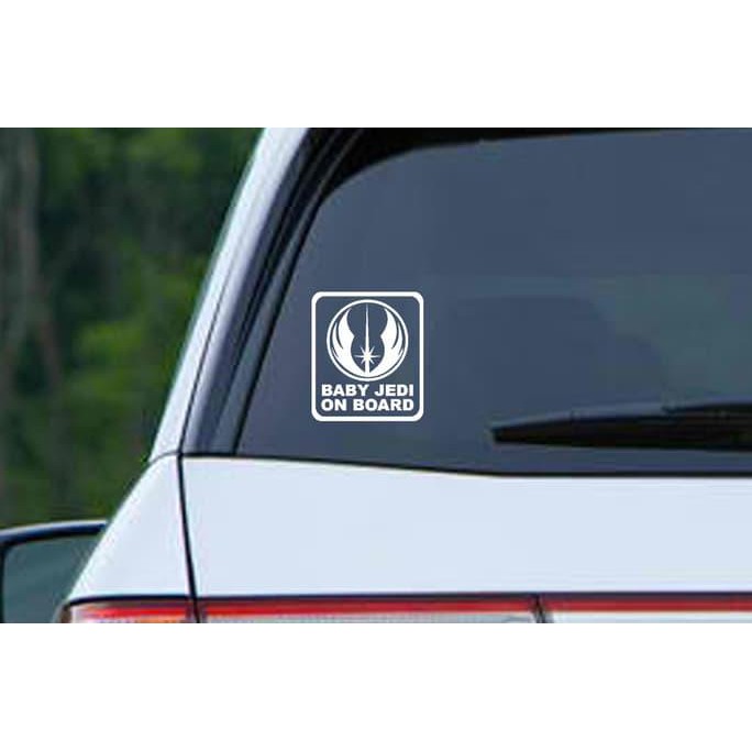 

cutting sticker baby jedi on board