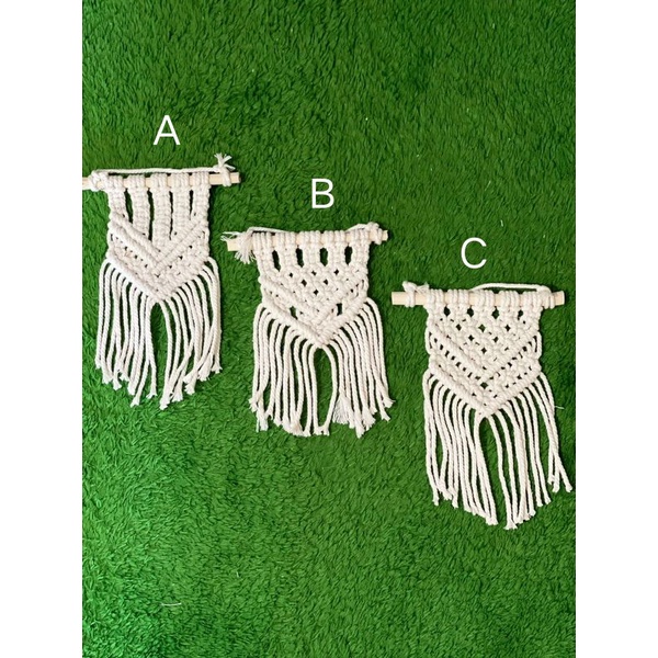 READY STOK) macrame Hiasan dinding / macrame wall hanging MINI/ DEKORASI RUMAH