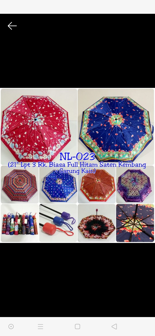 Payung Lipat 3 Saten+sarung