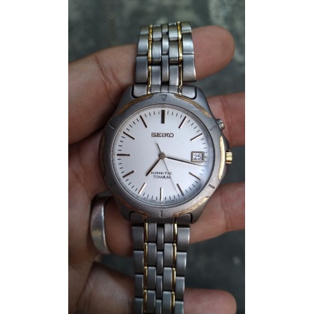 jam tangan seiko kinetic titanium second bekas original