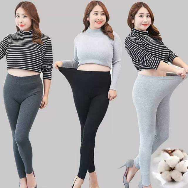 Legging Kaos Super Jumbo Premium Wanita Panjang Polos 45 - 135kg