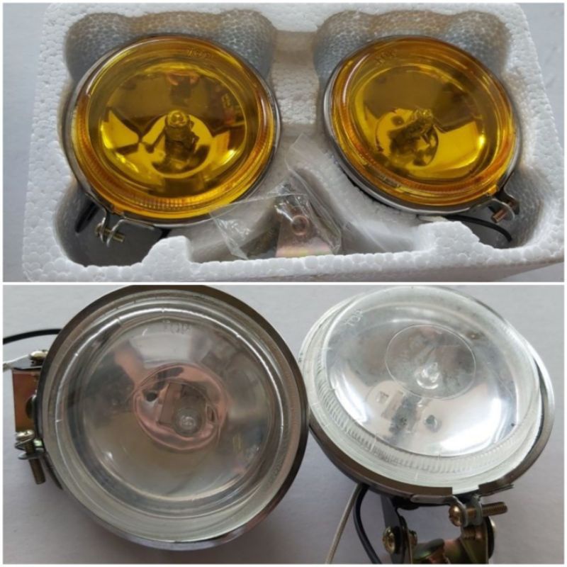Lampu tembak kabut bulat / lampu sorot bulat / foglamp bulat universal motor mobil