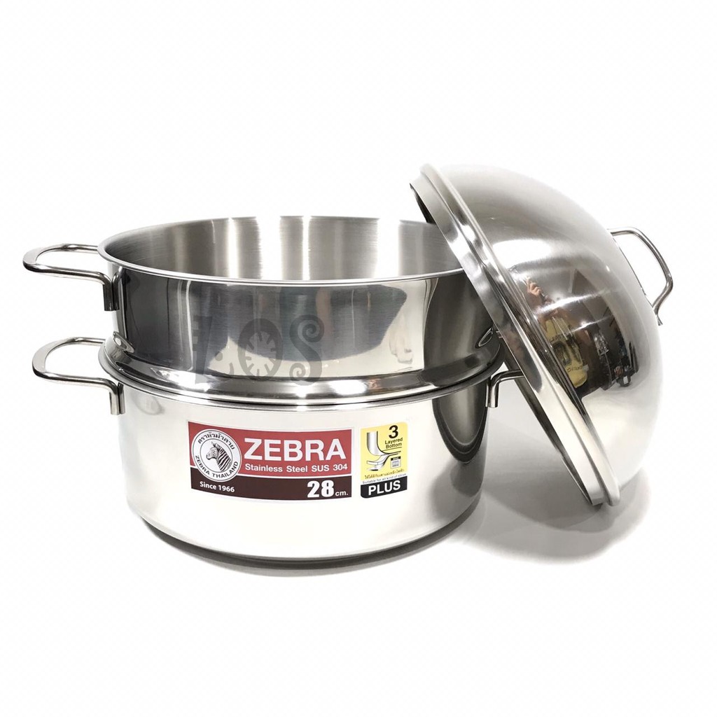 Panci Kukus Zebra Steamer 28cm Susun 2 Extreme 164390 (00230.00120)