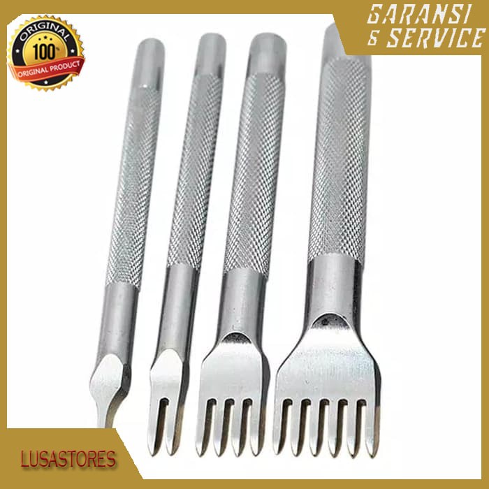 

Lacing Stitching hole punch 1 set isi 4 pcs prong leather tools