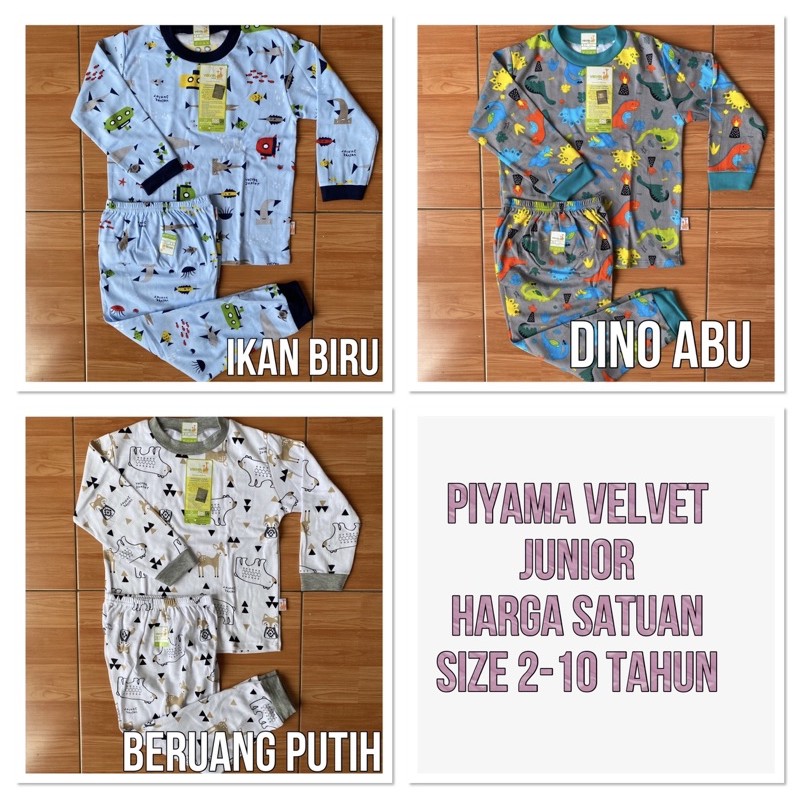 PIYAMA DREAMWEAR ANAK VELVET JUNIOR SIZE 2-10 THN BIG SIZE JUMBO KATUN