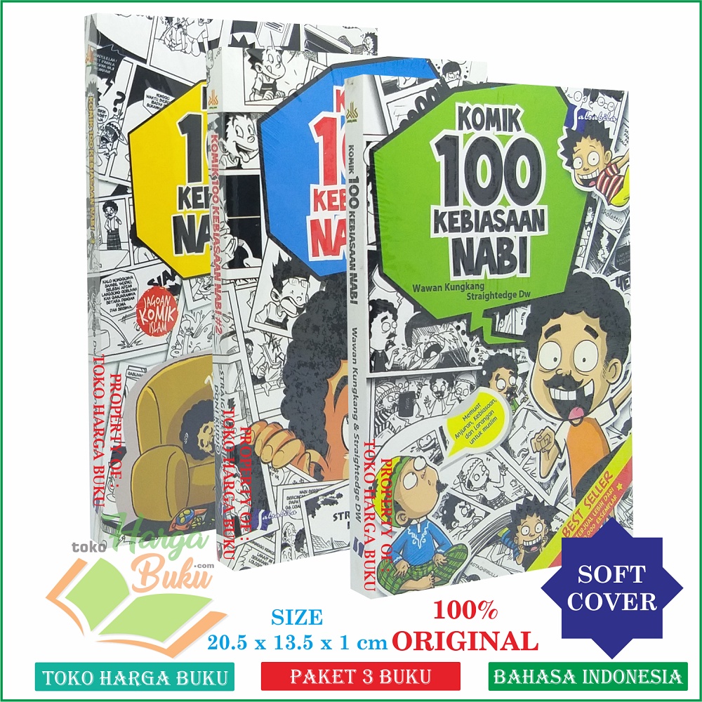 Foto Paket 3 Buku Komik 100 Kebiasaan Nabi Jilid 1 2 3 ORI Penerbit Salsabila
