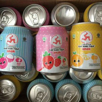 

Larutan Cap Kaki Tiga ANAK minuman rasa LYCHEE/ STRAWBERRY /ORANGE 250ml