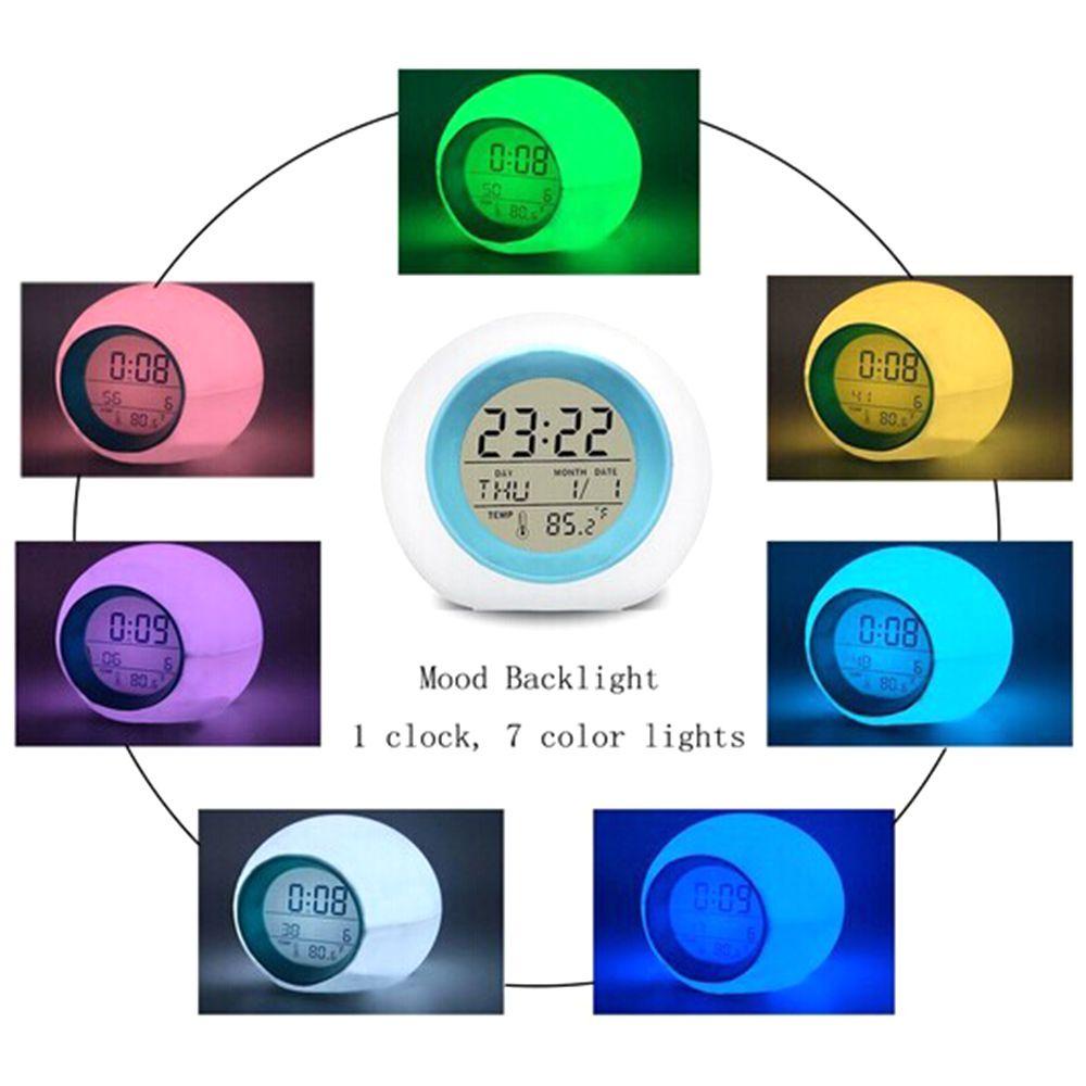 Solighter Jam Weker Lampu Malam Kreatif Backlight Angka Clock LED Digital