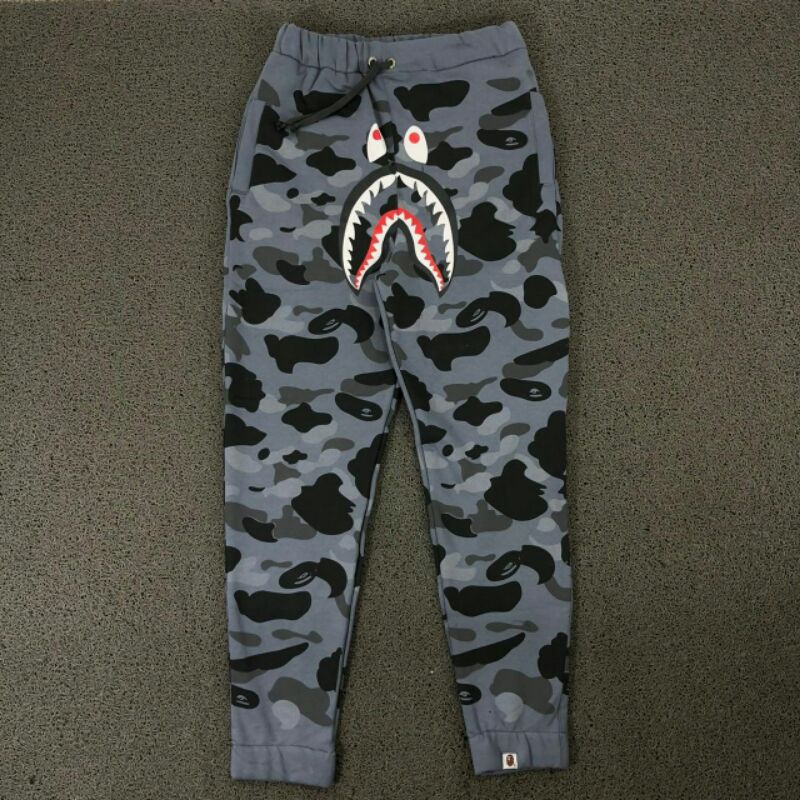 CELANA BAPE SHARK | CELANA JOGGER BAPE SHARK CAMO FULL TAG PREMIUM