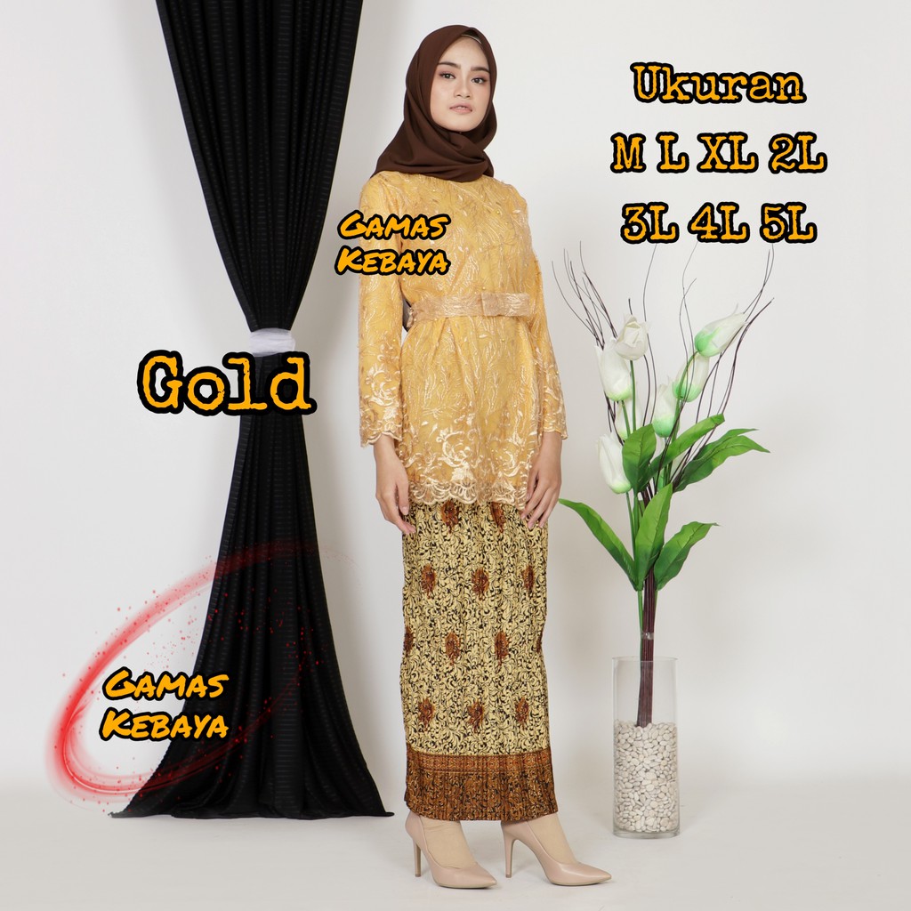 SETELAN KEBAYA CANTIKA SEMI TUNIK TILE MUTIARA/KEBAYA MODERN/KEBAYA BRUKAT/KEBAYA JUMB0/WISUDA/COD