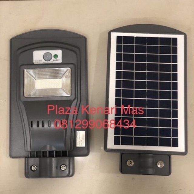 Lampu jalan solar panel 20 watt 20w lampu jalan pju led panel surya 20 watt 20watt 20w