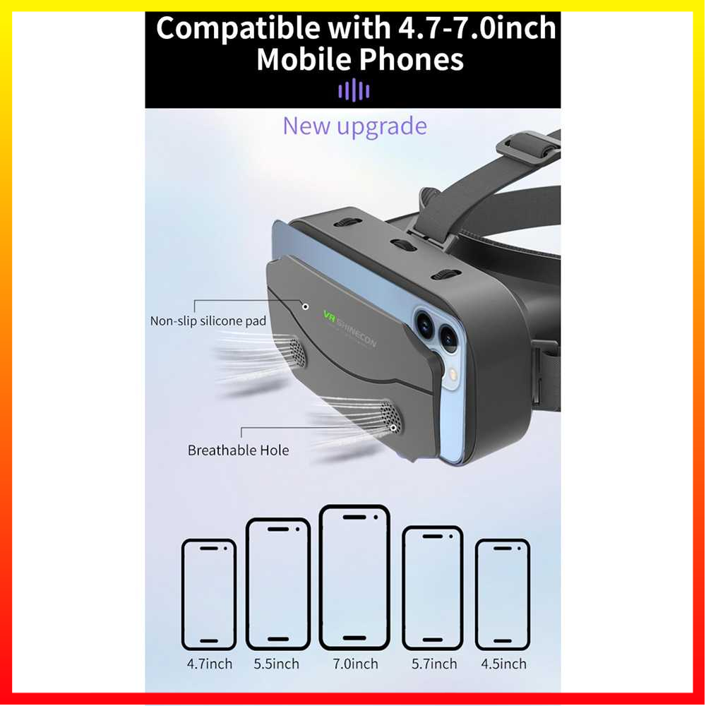 VR Box 3D IMAX Giant Screen Virtual Reality Glasses Kesesuaian Smartphone 4.7 inch Sampai 7 inch Shinecon G13 - 7RTHOJBK