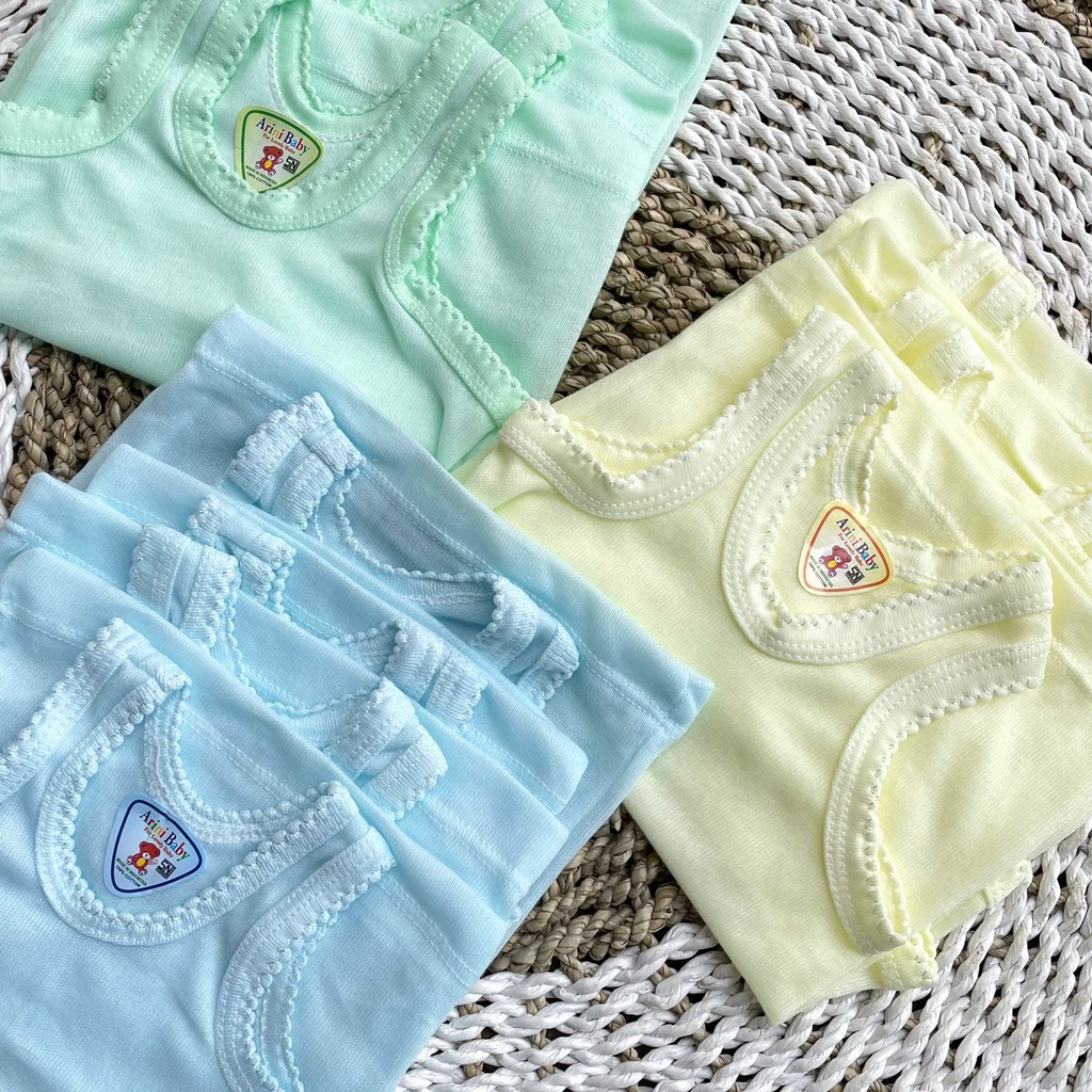 6, 12 Singlet Bayi Warna Baby Newborn S, M, L, XL