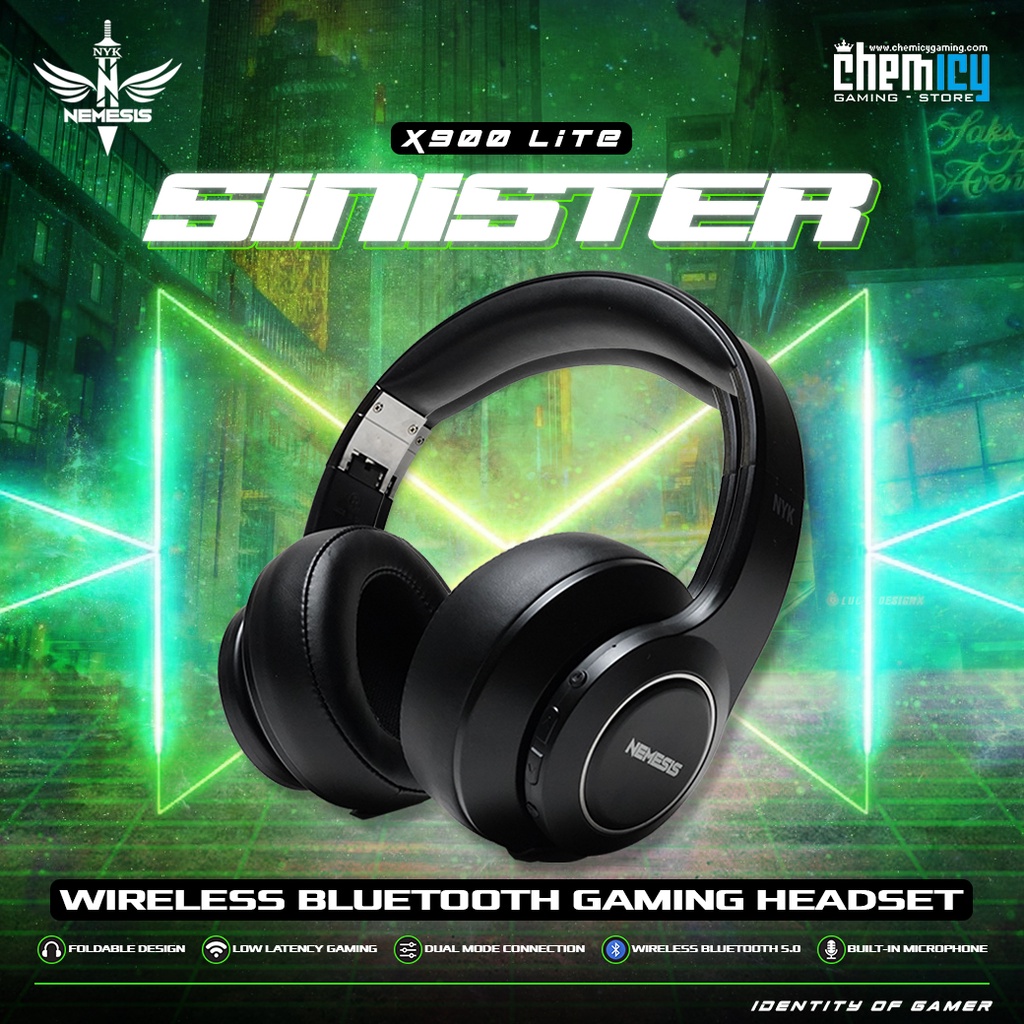 NYK X900 Lite Sinister Wireless Bluetooth Gaming Headset