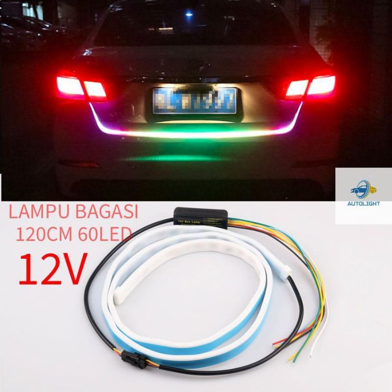 Lampu LED RGB Bagasi Mobil 120CM 60LED 12Volt &amp; 24Volt -5 Model Warna