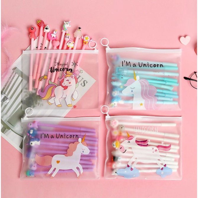 

PULPEN GEL 1 SET ( 10PCS ) MOTIF GRATIS TEMPAT PENSIL TRANSPARAN TERMURAH