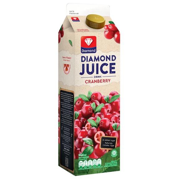 

(DIST. RESMI) Diamond Juice Cranberry Unsweet 946ml