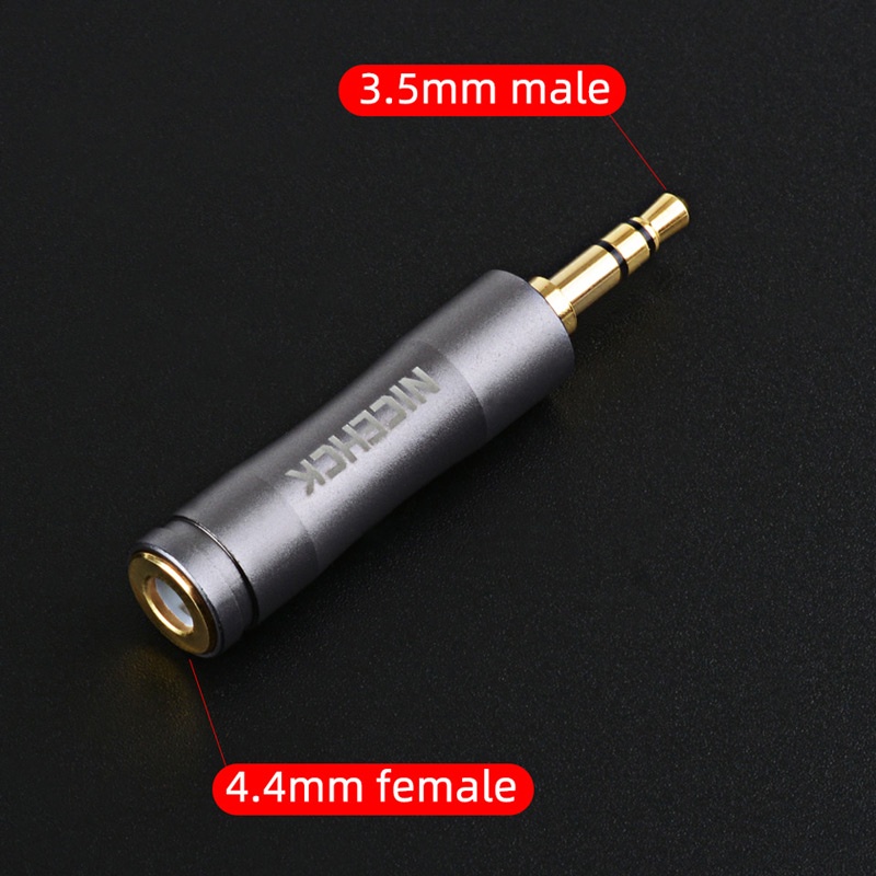 Nicehck Adaptor Konektor Kabel Audio HIFI Earphone 4.4mm Female Ke 3.5mm 2.5mm Male Lapis Emas