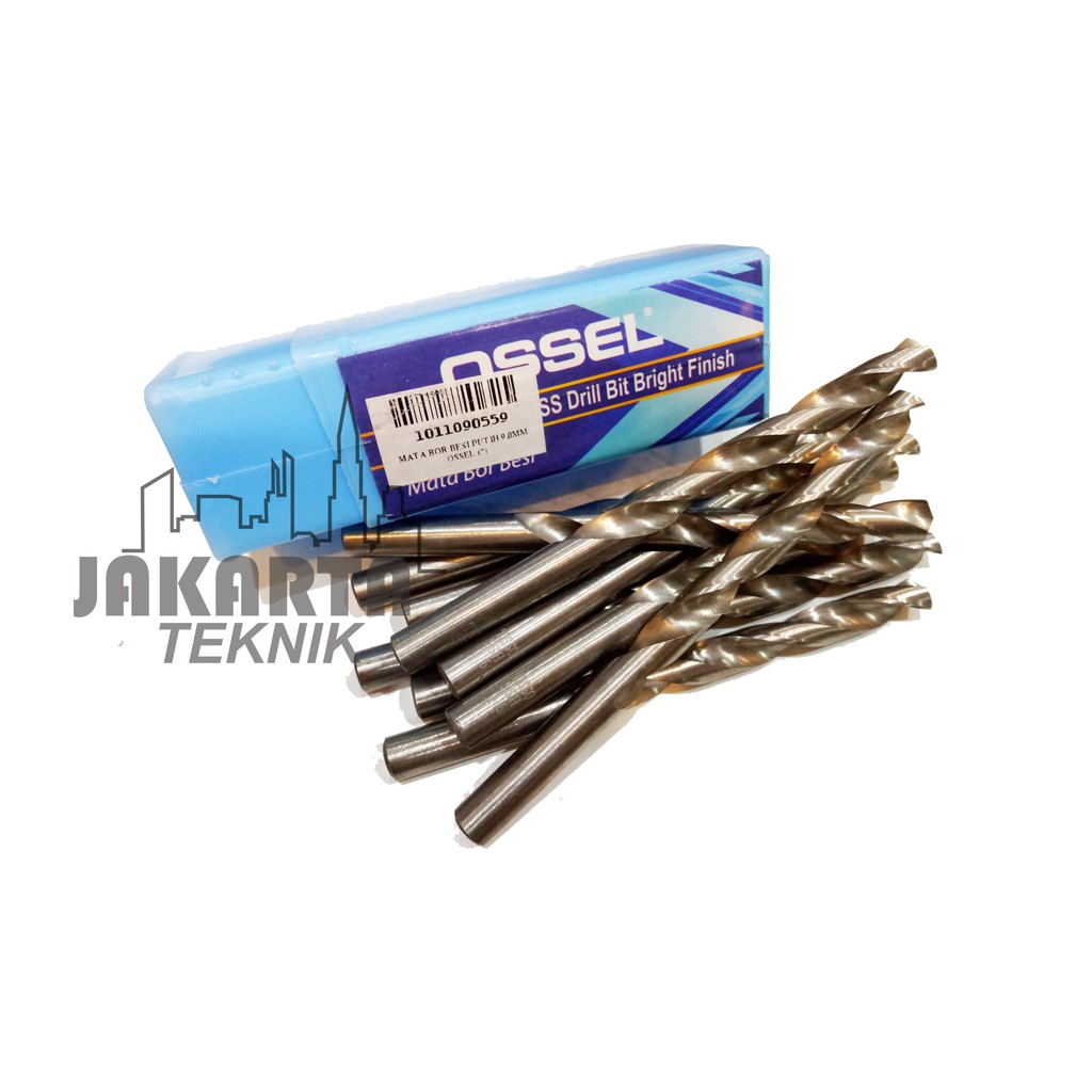 Mata Bor Besi Putih 9 MM OSSEL-MATA BOR BESI PUTIH 9.0MM OSSEL (10PCS)