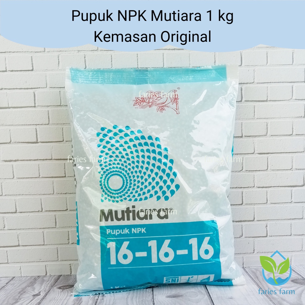 Jual Pupuk NPK Mutiara 16-16-16 Meroke 1 Kg Kemasan Original Pabrik ...