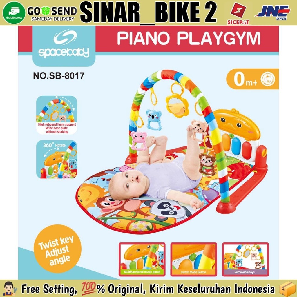 Baby Gym Musik Set SPACEBABY SB 8017 PIANO PLYGYM Matras Mainan Piano