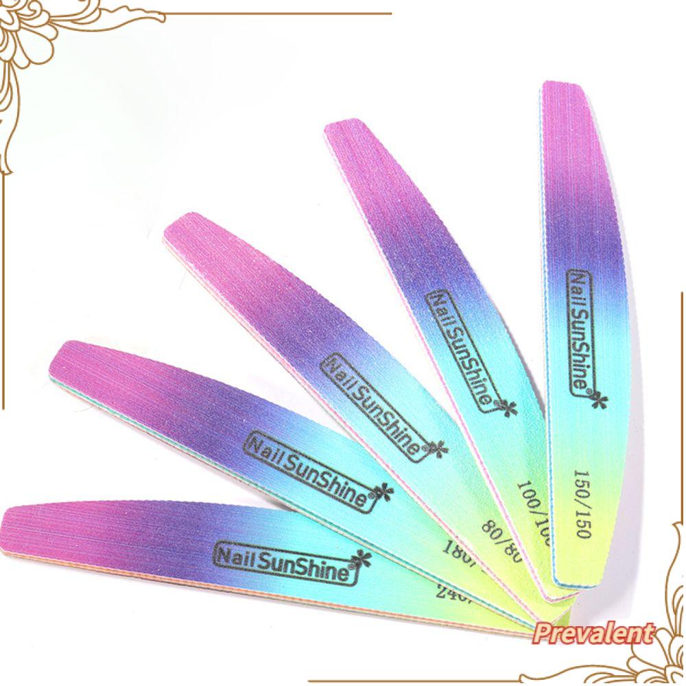 3pcs Kikir Kuku Portable Warna Gradasi Untuk Manicure / Pedicure