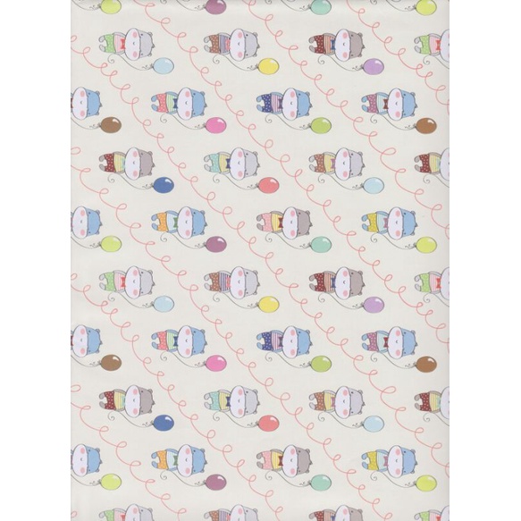 

Kertas Kado Sansan Wawa SW 5741 "Happy Birthday/animal/hippo/baloon