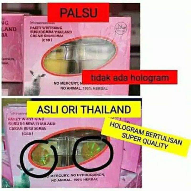 

Cream susu domba berhologram original