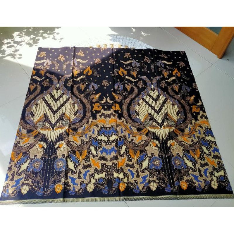 kain batik solo katun motif merak kembar