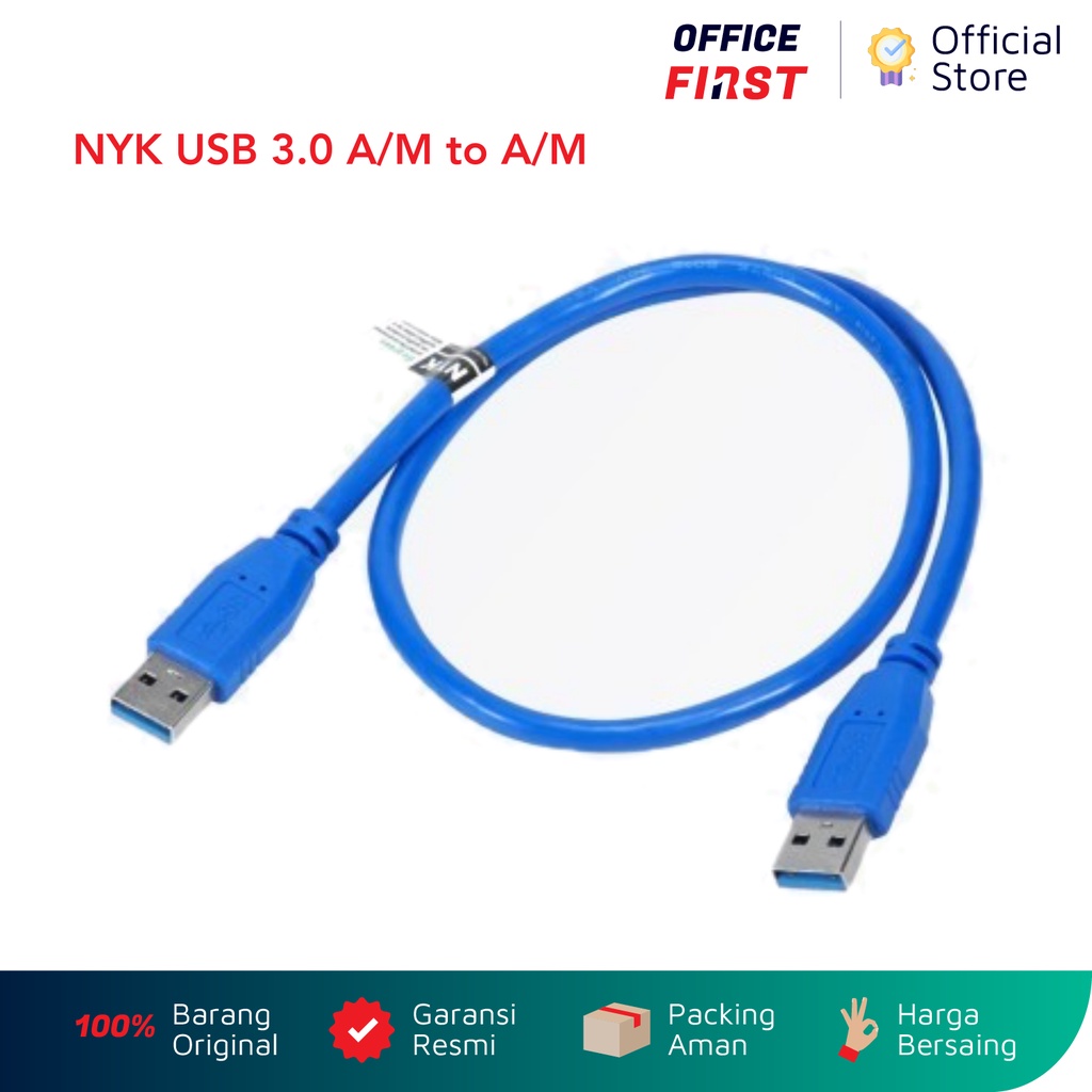 NYK USB Cable 3.0 AM to AM / Kabel Male to Male 60 cm 1.5 meter