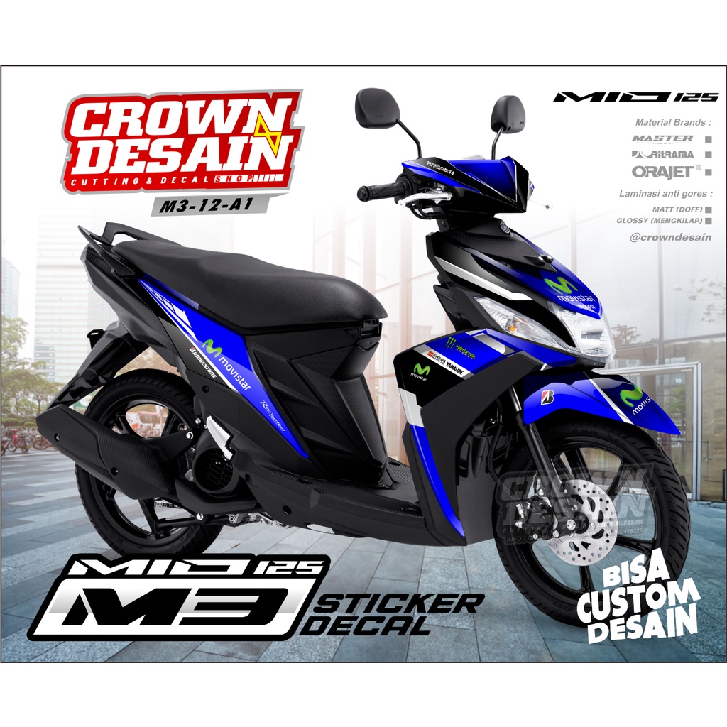 Sticker Decal Yamaha Mio M3 Full Body Custom Racing - M3