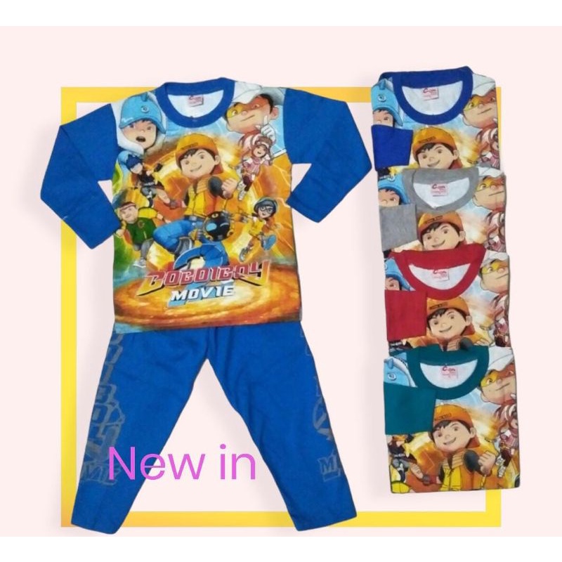 SETELAN BOBOIBOY-BAJU TIDUR BOBOIBOY/Captain America/ 2 sampai 9taon