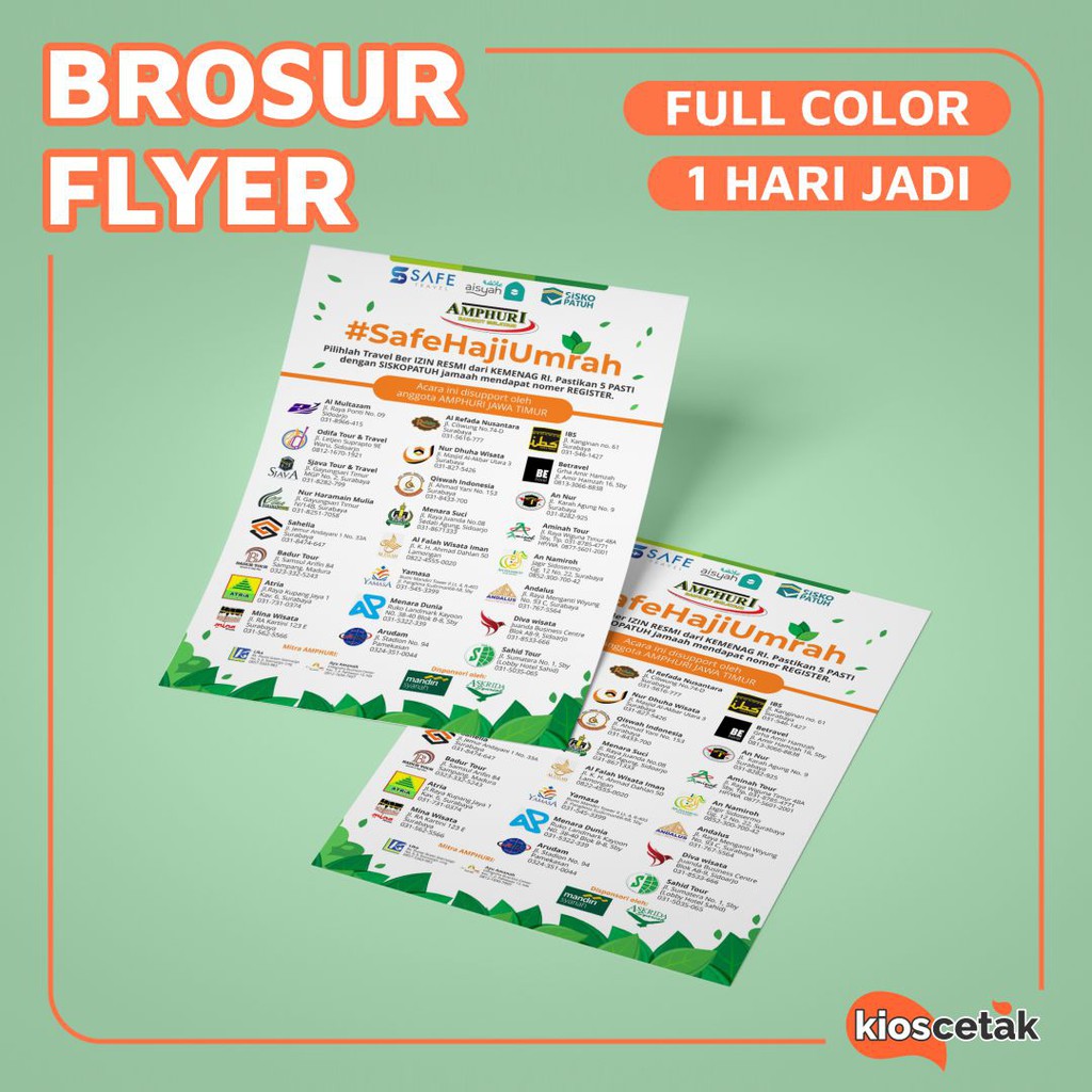 

Cetak Brosur Flyer Satu Halaman A4 A5 A6 Kertas Glossy 120 gsm