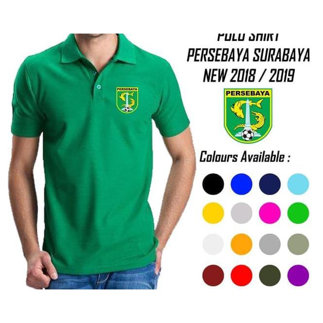 POLO LACOSTE PERSEBAYA HOME HIJAU LIGA 1 GOJEK 2018u002F2019 GRADE ORI OFF / asean games / asia