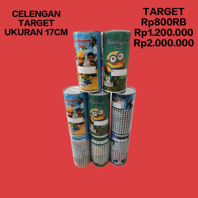 Celengan target / Celengan uang / Celengan bulat