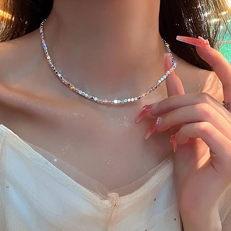 Kalung Rantai Dengan Liontin Kupu-Kupu Aksen Mutiara Untuk Wanita