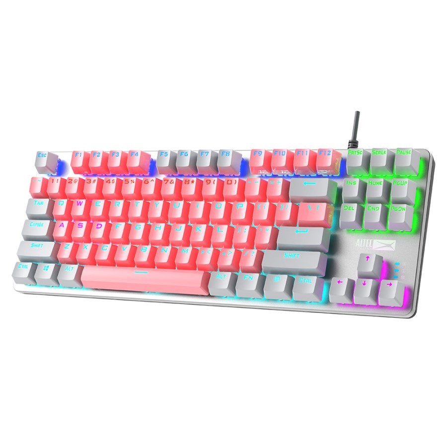 Keyboard Gaming Mechanical TKL Altec Lansing ALGK-8404 FQ Pink White