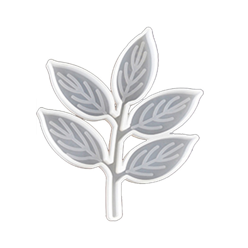 SIY  10Pcs Leaves Coaster Silicone Resin Mold Tropical Maple Leaf Resin Casting Mold