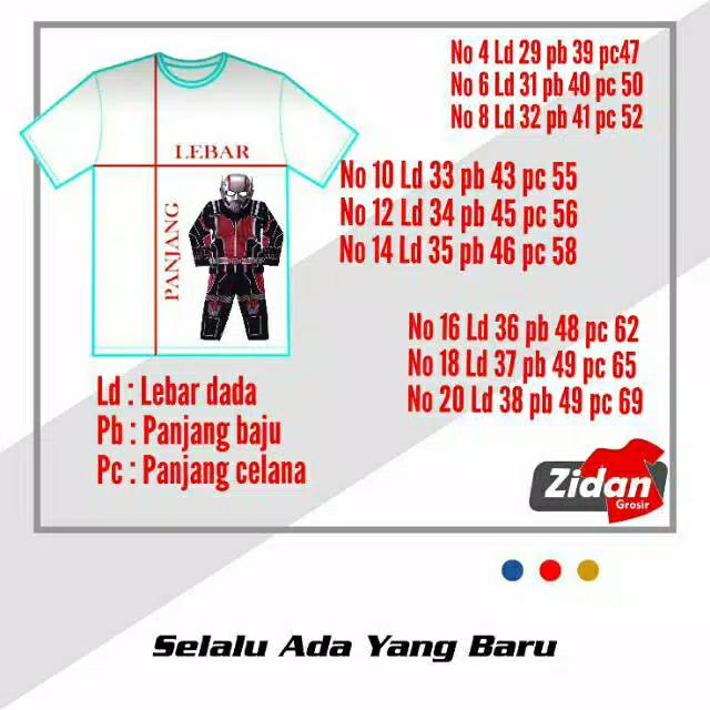 Kostum baju anak ant man terbaru Avenger ant man