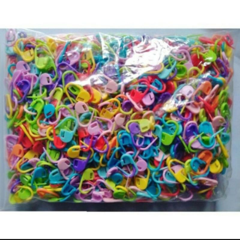 Peniti Bolam Plastik Peniti Penanda Rajut warna warni