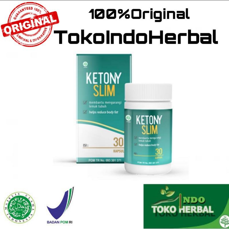 Ketony Slim Original Obat Pelangsing Badan Atasi Lemak Berlebihan (30 Kapsul) Asli .