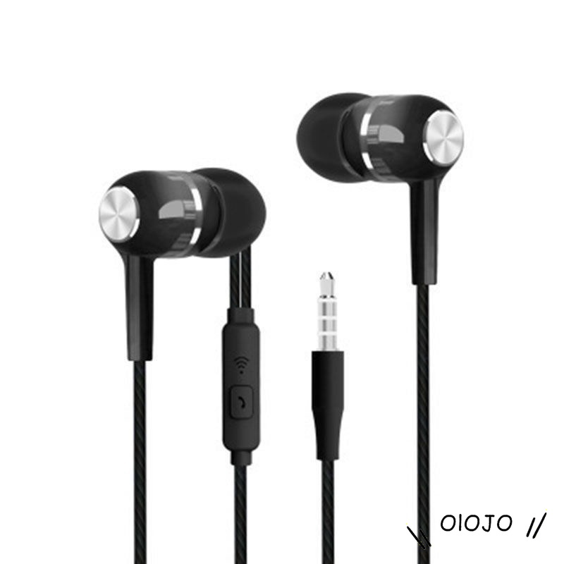 Macaron Color Wire Control Headphone Headphone Peredam Kebisingan Dengan Mikrofon 3.5MM - ol